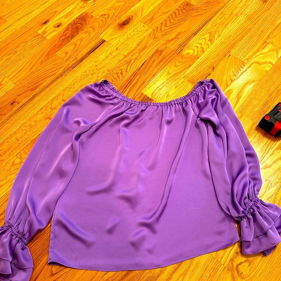 👗Ramy Brook Murphy off shoulder purple top shirt size S - Picture 10 of 17